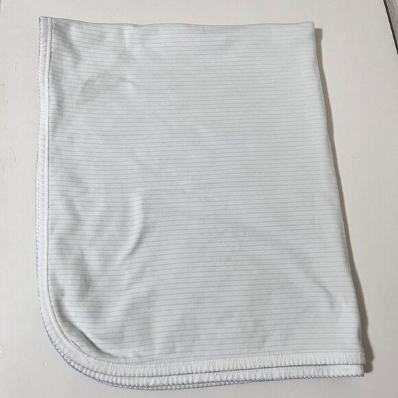 Nordstrom Baby Blue Little Puppy Dog Striped Boys Baby Blanket Lovey Lovie - Picture 15 of 16